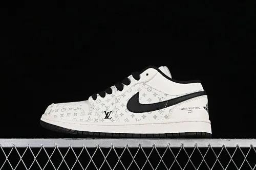 All categories Air Jordan Jordan series basketball shoes Air Jordan 1 Low high-end customized low-top sneakers Air Jordan 1 Low LV joint-print knight high-end customized low-top cultural basketball shoes SJ9950-005